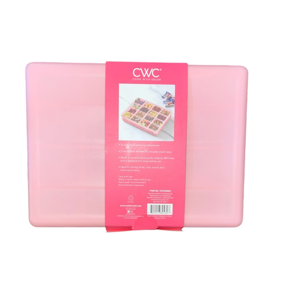 CWC Pink 16-Compartment Snackle Box - Food Storage Organizer - Picture 2 of 2